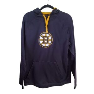 Fanatics Boston Bruins Majestic Therma Base Spell Out Hoodie Size L